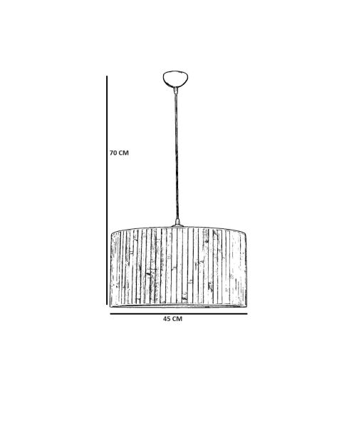 Set lampadario e lampada da tavolo 2545802 crema - 70 cm