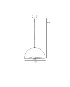 Set lampadario e lampada da tavolo in oro 2546108 - 70 cm