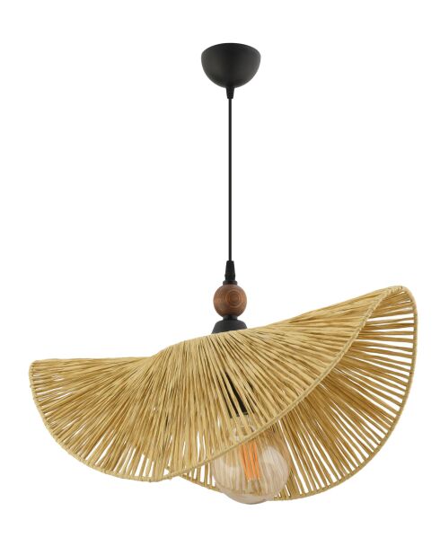 Lampadario Taco W marrone cammello nero - 55 cm