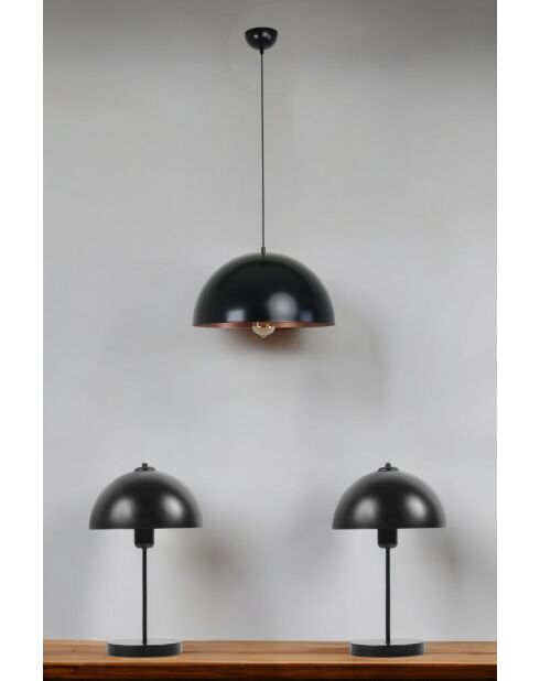 Set lampadario e lampada da tavolo 2546139 nero - 70 cm