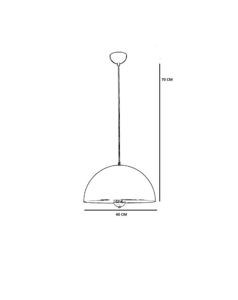 Set lampadario e lampada da tavolo 2546139 nero - 70 cm
