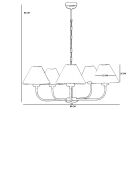 Lampadario 2587866 bianco crema - 80 cm