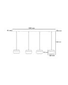 Lampadario Lover D noce beige - da 16 a 146 cm