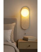 Lampada da parete Tor-Bell beige bianca - 39 cm