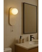 Lampada da parete Tor-Bell beige bianca - 39 cm