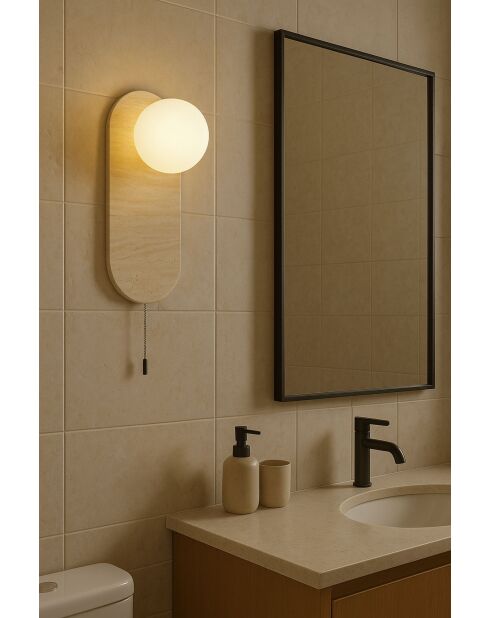 Lampada da parete Tor-Bell beige bianca - 39 cm