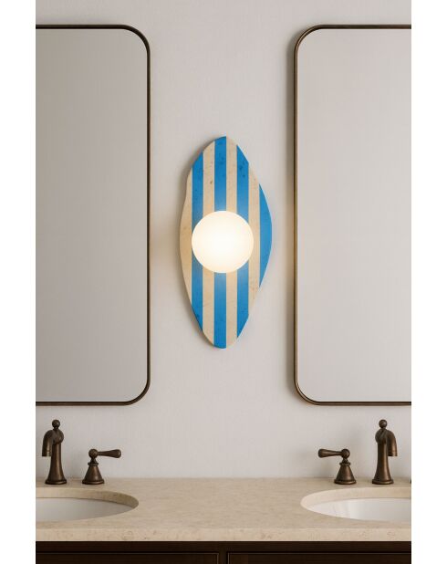 Lampada da parete Sımple beige bianco blu - 42 cm