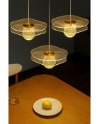 Lámpara dorada Rose Gul 3, de 25 a 80 cm