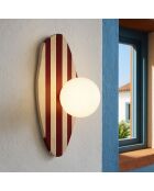 Lámpara de pared Forest, beige, blanco y rojo - 42 cm