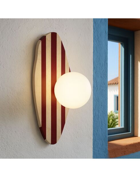 Lampada da parete Forest beige bianco rosso - 42 cm