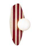 Lámpara de pared Forest, beige, blanco y rojo - 42 cm