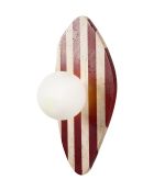 Lámpara de pared Forest, beige, blanco y rojo - 42 cm