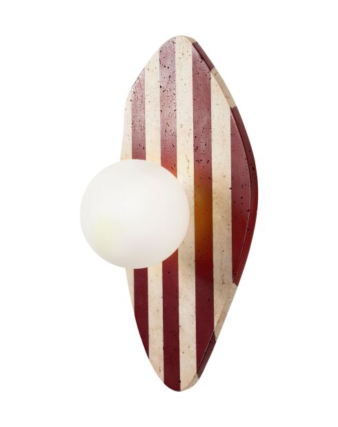 Lampada da parete Forest beige bianco rosso - 42 cm
