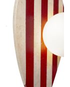 Lámpara de pared Forest, beige, blanco y rojo - 42 cm