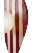 Lámpara de pared Forest, beige, blanco y rojo - 42 cm