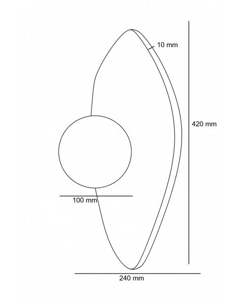 Lámpara de pared Forest, beige, blanco y rojo - 42 cm