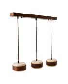 Lampadario Lover C in noce beige - da 16 a 146 cm