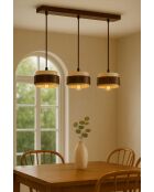 Lampadario Lover C in noce beige - da 16 a 146 cm