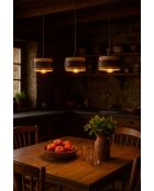 Lampadario Lover C in noce beige - da 16 a 146 cm