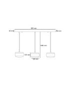 Lampadario Lover C in noce beige - da 16 a 146 cm