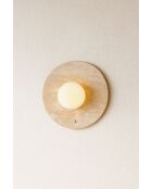 Lámpara de pared Tor-Nun-D blanca beige - 25 cm