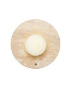 Lámpara de pared Tor-Nun-D blanca beige - 25 cm