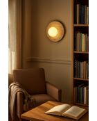 Lámpara de pared Tor-Nun-D blanca beige - 25 cm