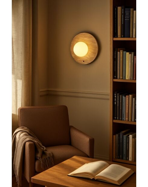 Lampada da parete Tor-Nun-D beige bianca - 25 cm