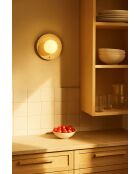 Lámpara de pared Tor-Nun-D blanca beige - 25 cm