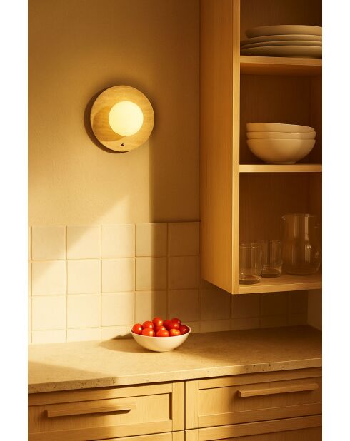 Lampada da parete Tor-Nun-D beige bianca - 25 cm