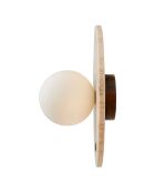 Lámpara de pared Tor-Nun-D blanca beige - 25 cm