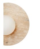 Lámpara de pared Tor-Nun-D blanca beige - 25 cm