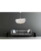 Lampadario Taco W bianco marrone - 55 cm