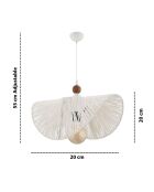 Lampadario Taco W bianco marrone - 55 cm