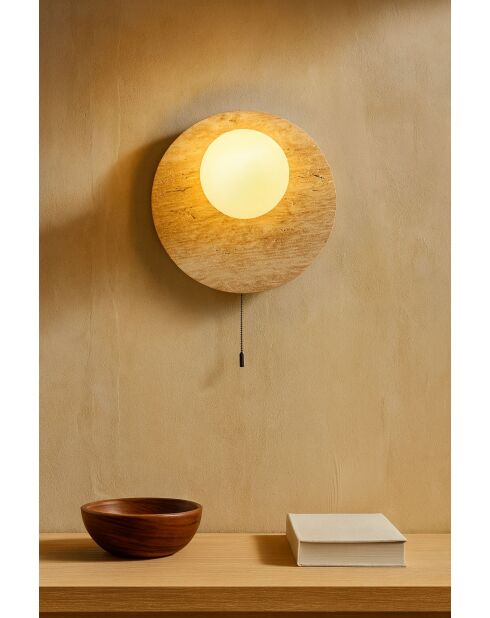 Lampada da parete Tor-Look-B beige bianca - 30 cm