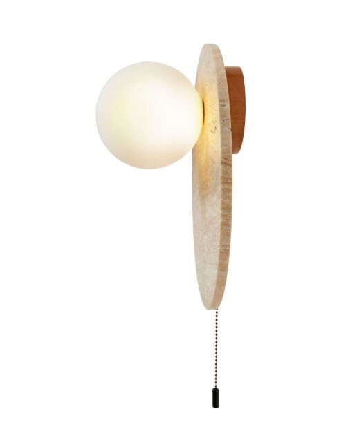 Lampada da parete Tor-Look-B beige bianca - 30 cm