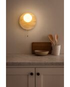 Lámpara de pared Tor-Look-B beige blanca - 30 cm