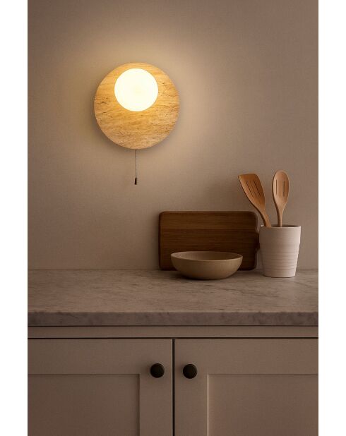 Lampada da parete Tor-Look-B beige bianca - 30 cm