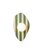 Lámpara de pared Traver beige, blanco y verde - 42 cm