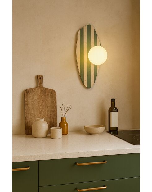 Lampada da parete Traver beige bianco verde - 42 cm