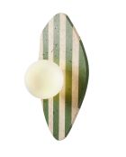 Lámpara de pared Traver beige, blanco y verde - 42 cm