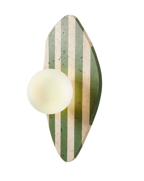 Lampada da parete Traver beige bianco verde - 42 cm