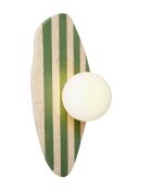 Lámpara de pared Traver beige, blanco y verde - 42 cm