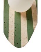 Lámpara de pared Traver beige, blanco y verde - 42 cm