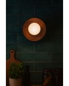 Lampada da parete Hand-S in noce bianco - 24 cm