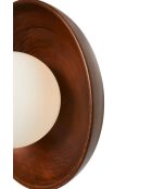 Lampada da parete Hand-S in noce bianco - 24 cm