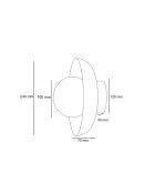 Lampada da parete Hand-S in noce bianco - 24 cm