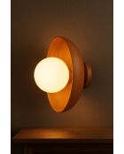 Lampada da parete Hand-S Oak in rovere bianco - 24 cm