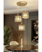 Lampadario Radiosa in oro - da 25 a 80 cm