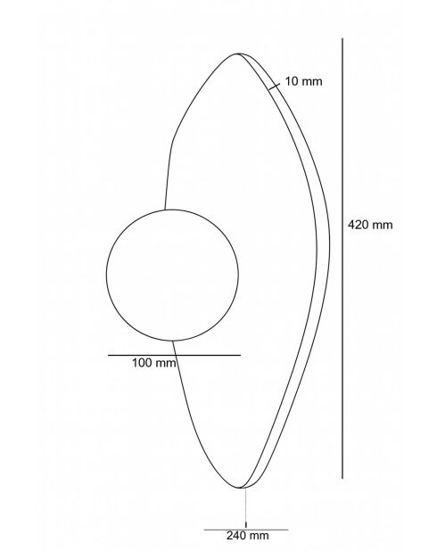 Lampada da parete bianca beige Sımılar - 42 cm